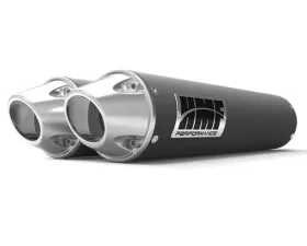 HMF Racing Dual Slip On Exhaust for Can-Am Maverick Turbo 15-17, Black