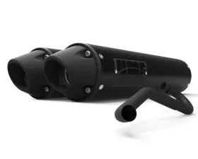 HMF Racing Dual Full System Exhaust Polaris RZR XP/4 1000 15-19, Black