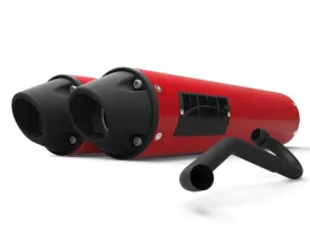 HMF Racing Dual Full System Exhaust Polaris RZR XP/4 1000 14-20, Black