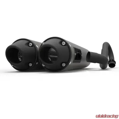 HMF Racing Dual Full Exhaust System for Polaris RZR RS1 18-19, Black - 035696638892