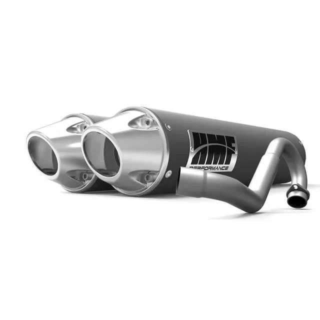 HMF Racing Dual Turbo Back Exhaust for Can-Am Maverick X3 2017-2022, Black - 01660A638886