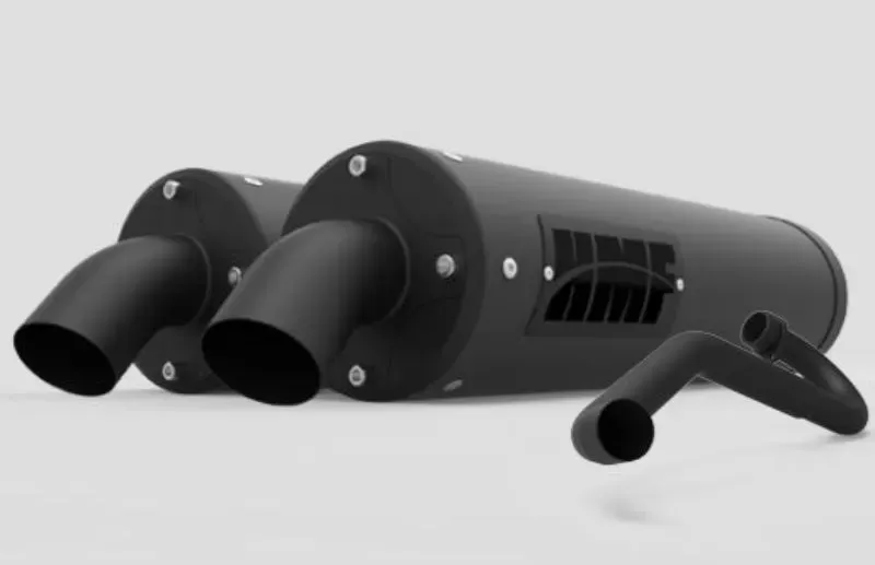 HMF Racing Dual Full Turbo Back Exhaust Titan Gun Metal BlackOut Loud for Polaris RZR PRO XP 2020 - 73575A638795
