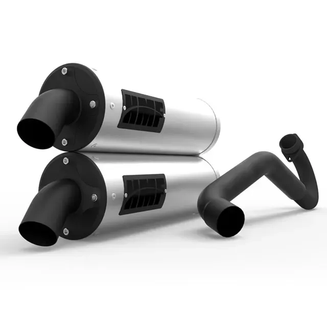 HMF Racing Dual Turbo Back Titan XL Exhaust for Polaris RZR XP/4 Turbo 16-19 - 73560A637495