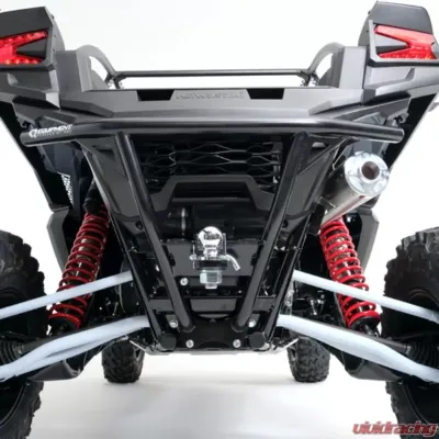 HMF Racing Defender Rear Bumper with Receiver Hitch for Kawasaki Teryx KRX 1000 (2020) - Black, Durable Steel - 9295412661