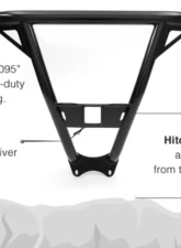 HMF Racing Defender Rear Bumper with Receiver Hitch for Kawasaki Teryx KRX 1000 (2020) - Black, Durable Steel                                     - 9295412661 - Image 4