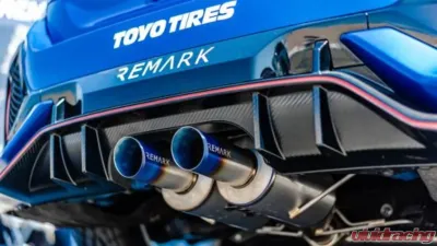 Remark Resonated Catback Dual Exhaust Titanium Honda Civic Type-R FK8 2017-2021 - RK-C2076H-01TC