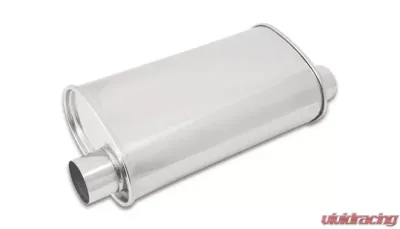 Vibrant Performance STREETPOWER Oval Muffler, 2.5" inlet/outlet (Offset-Offset Same Side) - 1129