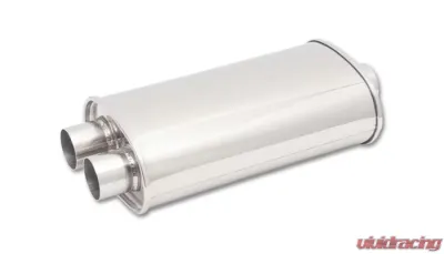 Vibrant Performance STREETPOWER Oval Muffler, 3" Inlet x 3" Dual Outlet (Center In - Dual Out) - 1136