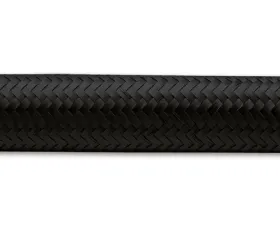 Vibrant Performance 50ft Roll of Black Nylon Braided Flex Hose; AN Size: -16; Hose ID 0.89