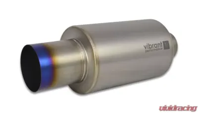 Vibrant Performance Muffler with Straight Cut Burnt Tip, 3.50" Inlet - 17564