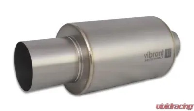 Vibrant Performance Muffler with Straight Cut Natural Tip, 3.50" Inlet - 17565