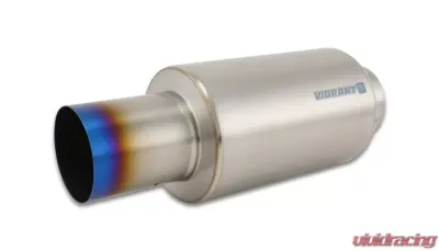 Vibrant Performance Muffler with Straight Cut Burnt Tip, 4.00" Inlet - 17566