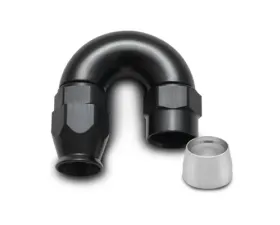 Vibrant Performance 180 Degree High Flow Hose End Fitting for PTFE Lined Hose, -6AN