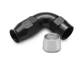 Vibrant Performance 90 Degree High Flow Hose End Fitting for PTFE Lined Hose, -4AN