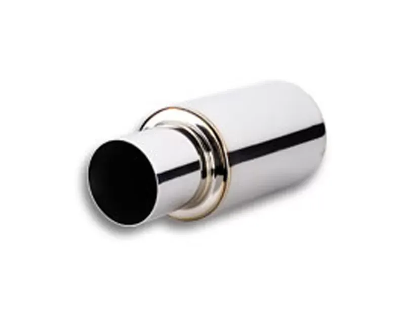 Vibrant Performance 3" Inlet x 17" long TPV TURBO Muffler with 4" Round Straight Cut Tip - 1062