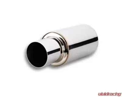 Vibrant Performance 3" Inlet x 17" long TPV TURBO Muffler with 4" Round Straight Cut Tip - 1062