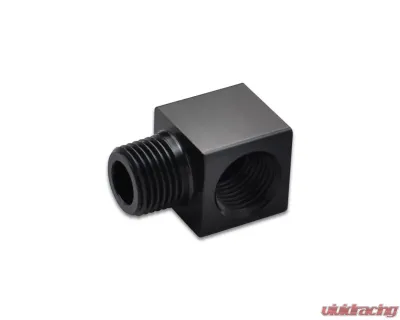 Vibrant Performance Anodized Black 1/8" NPT Female to Male 90 Degree Adapter Fitting - 10825
