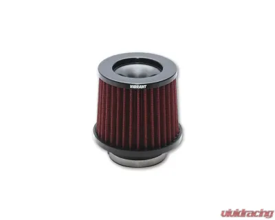 Vibrant Performance 2.5" Red "THE CLASSIC" Performance Air Filter with Black Cap - 10921