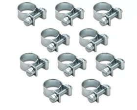 Vibrant Performance 10 Pack of 10mm-12mm Fuel Injector Style Mini Hose Clamps