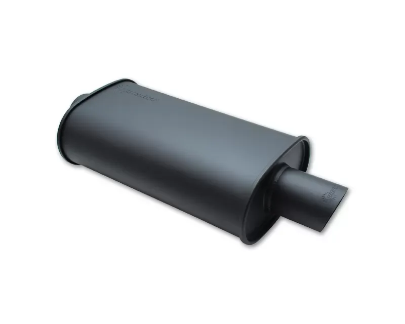 Vibrant Performance 2.5" Inlet STREETPOWER Flat Black Oval Muffler - 1146