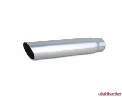 Vibrant Performance Polished 3" Round Single Walled Angle Cut Stainless Steel Bolt-On Exhaust Tip - 2.5" Inlet - 1551