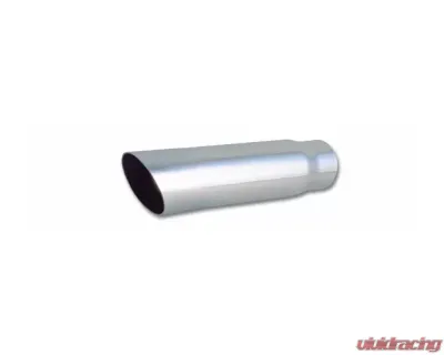Vibrant Performance Polished 3.5" Round Single Walled Angle Cut Stainless Steel Bolt-On Exhaust Tip - 3" Inlet - 1561