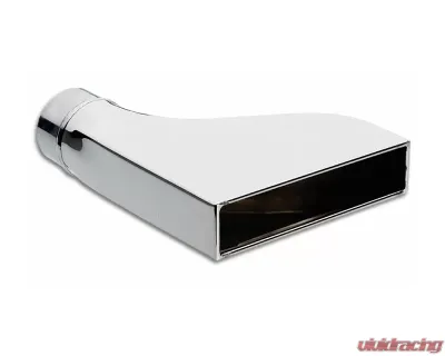 Vibrant Performance Polished 7.75" x 1.875" Camaro Style Polished Rectangular Stainless Steel Exhaust Tip - 2.5" Inlet - 1606