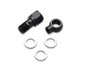 Vibrant Performance Machine Finish Black LS Engine Oil Pressure Gauge Adapter Fitting