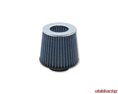 Vibrant Performance 2.5" Blue Open Funnel Performance Air Filter with Chrome Cap - 1921C