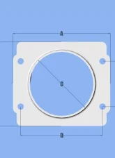 Vibrant Performance 3" Mass Air Flow Sensor Adapter Plate Subaru applications                                     - 1994 - Image 2