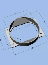 Vibrant Performance 3" Mass Air Flow Sensor Adapter Plate Mitsubishi applications                                     - 1995 - Image 2