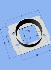 Vibrant Performance 3" Mass Air Flow Sensor Adapter Plate Toyota applications                                     - 1996 - Image 2
