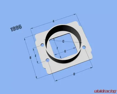 Vibrant Performance 3" Mass Air Flow Sensor Adapter Plate Toyota applications - 1996