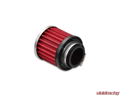 Vibrant Performance 1.25" (32mm) Red Crankcase Breather Filter with Chrome Cap - 2186