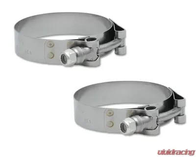 Vibrant Performance 2 Pack of Stainless Steel 3.76"-4.05" T-Bolt Clamps - 2796