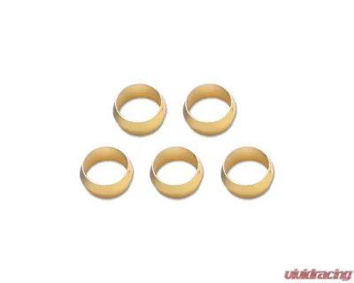 Vibrant Performance 5 Pack of 1/2" Brass Olive Inserts - 16468