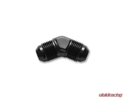Vibrant Performance Anodized Black -8AN 45 Degree Flare Male Union Adapter Fitting - 10573