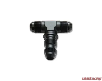 Vibrant Performance Anodized Black -3AN Bulkhead Adapter Tee Fitting - 10616