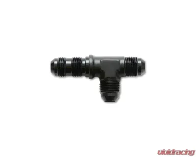 Vibrant Performance Anodized Black -3AN Bulkhead Adapter Tee on Run Fitting - 10624