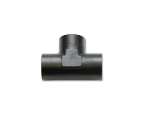 Vibrant Performance Anodized Black -10AN Female Flare Tee Fitting