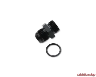 Vibrant Performance Anodized Black -10AN Flare to -6AN Straight Cut Adapter Fitting with O-Ring - 16834