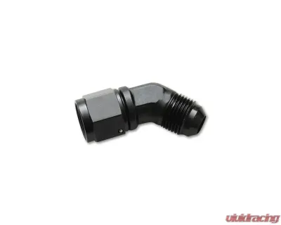 Vibrant Performance Anodized Black -10AN Female to AN Male 45 Degree Swivel Adapter Fitting - 10774