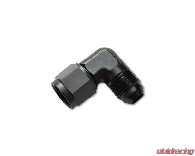 Vibrant Performance Anodized Black -10AN Female to AN Male 90 Degree Swivel Adapter Fitting - 10784