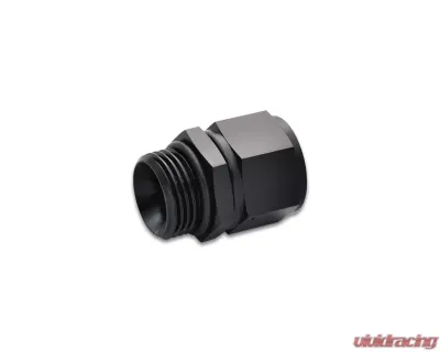 Vibrant Performance Anodized Black-10AN Female to -10AN Male Straight Cut Adapter with O-Ring - 16867