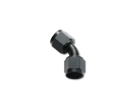 Vibrant Performance Anodized Black -10AN Female to Female 45 Degree Union Adapter