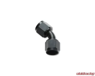 Vibrant Performance Anodized Black -8AN Female to Female 45 Degree Union Adapter - 10713