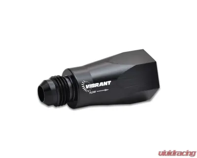 Vibrant Performance Anodized Black -6AN Female to Male Inline Check Valve with Logo - 11116
