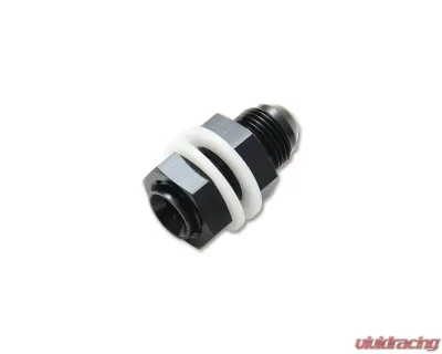 Vibrant Performance Anodized Black -10AN Fuel Cell Bulkhead Adapter Fitting with 2 PTFE Crush Washers & Nut - 16894