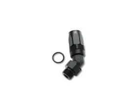 Vibrant Performance Anodized Black -10AN Hose End to 1 1/6-12 SAE 45 Degree Hose End Fitting