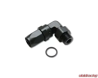 Vibrant Performance Anodized Black -12AN Hose End to 7/8-14 SAE 90 Degree Hose End Fitting - 24910